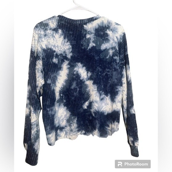 NWT Abound Tie Dye Blue Neck Pullover Sweatshirt Size S - Picture 1 of 3